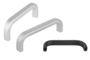 Pull handles, oval aluminium